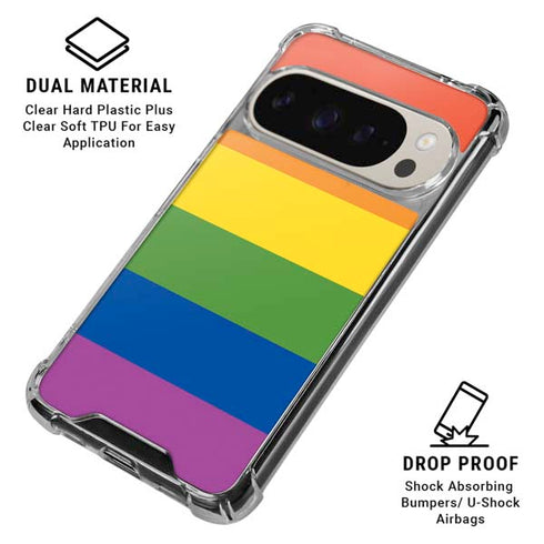 The Rainbow Flag Pixel 9/9 Pro Clear Case